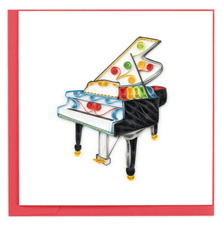GRAND PIANO QUILLING CARD