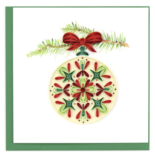 Traditional Ornament Quilled Christmas Card