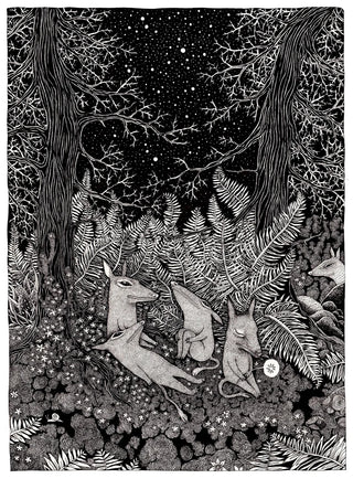"Forest Creatures" Art Print by Fox and Comet | 13" x 18"