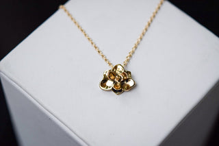 Small Gold Magnolia Pendant