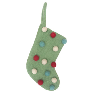 Green Dotted Mini Stocking