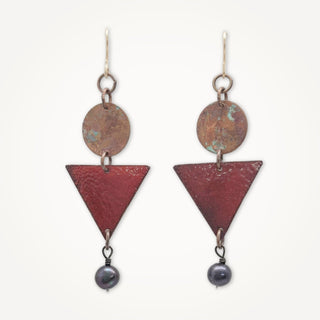 Crimson Triad Earrings