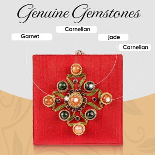 Red Silk Maltese Cross Box