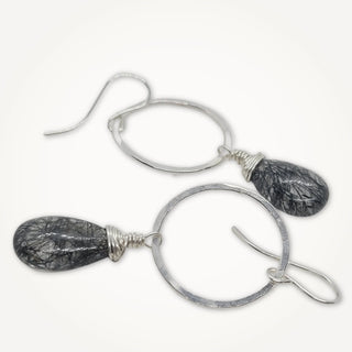 Meridian Earrings - Rutilated Quartz