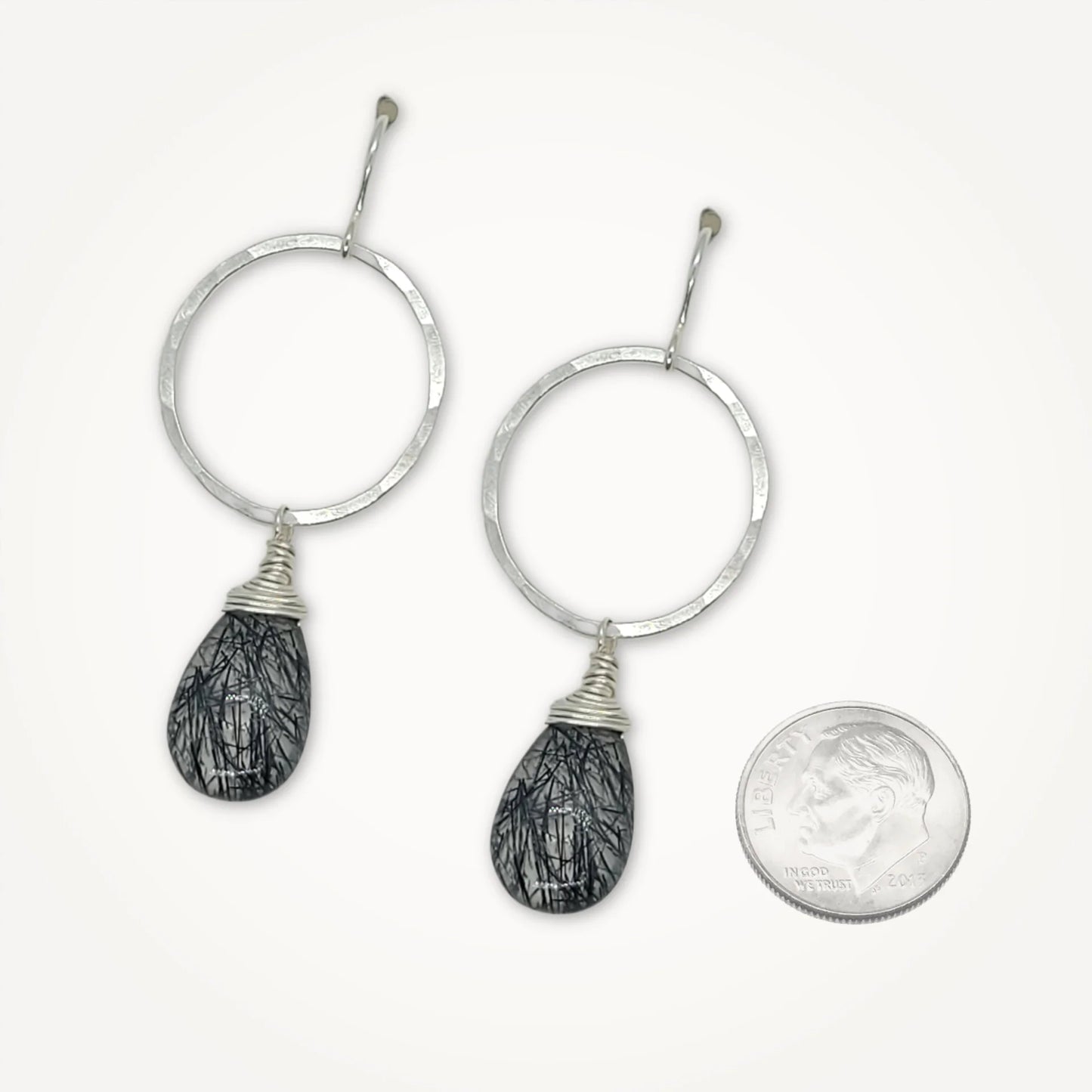 Meridian Earrings - Rutilated Quartz