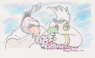 Vic and Nat'ly eating sno-balls Tea Towel