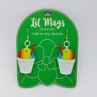 Lil Mags Sno-Ball Acrylic Earrings