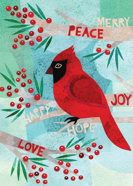 BRIGHT RED CARDINAL (BOX OF 10 NOTECARDS)