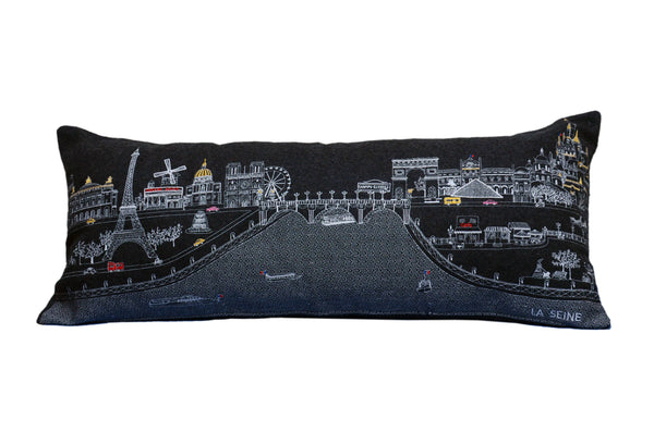 35" x 14" Queen Paris Pillow GREY