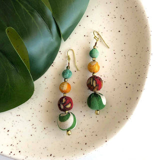 Graduated Kantha Earrings