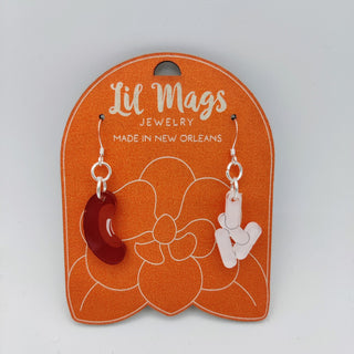 Lil Mags Red Beans & Rice Acrylic Earrings