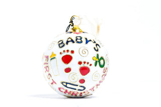 BABY'S FIRST CHRISTMAS ICONS CLOISONNE ORNAMENT