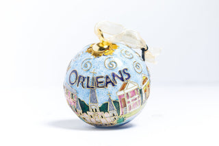 NOLA CITYSCAPE SKY CLOISONNE ORNAMENT