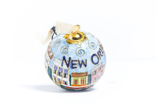 NOLA CITYSCAPE SKY CLOISONNE ORNAMENT