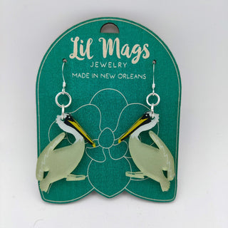 Lil Mags Pelican Acrylic Earrings