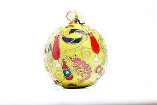 NEW ORLEANS FOOD ORNAMENT CLOISONNE ORNAMENT (GREEN)