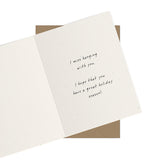HANGING WITH YOU HOLIDAY CARD (SINGLE)