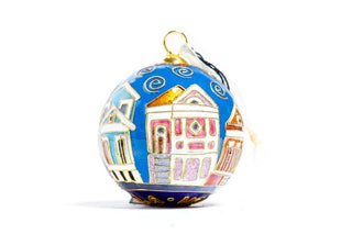 HOMES OF NEW ORLEANS CLOISONNE ORNAMENT