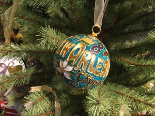 NOLA STATE ICONS CLOISONNE ORNAMENT (TURQUOISE)