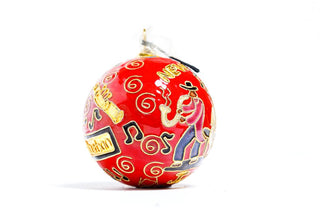 NEW ORLEANS JAZZ CLOISONNE ORNAMENT (RED)