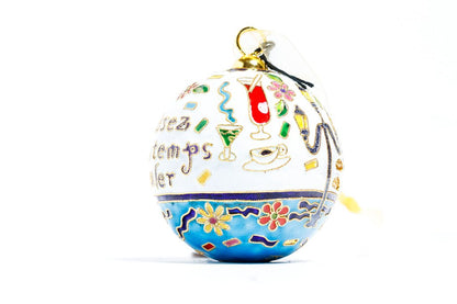 LAISSEZ LES BON TEMPS ROULER CLOISONNE ORNAMENTS