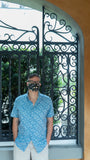 BLUE IRONWORK MEN'S BUTTON DOWN SHORT SLEEVE SHIRT