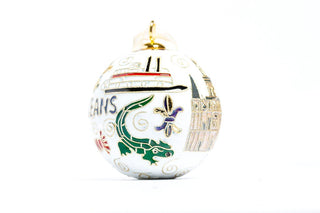 NEW ORLEANS ORIGINAL  MARDI GRAS ICONS CLOISONNE ORNAMENT