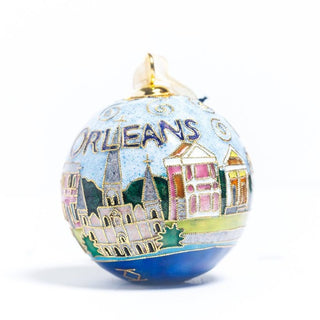 NOLA CITYSCAPE SKY CLOISONNE ORNAMENT