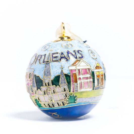 NOLA CITYSCAPE SKY CLOISONNE ORNAMENT