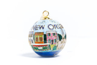 NOLA CITYSCAPE SKY CLOISONNE ORNAMENT