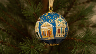 HOMES OF NEW ORLEANS CLOISONNE ORNAMENT