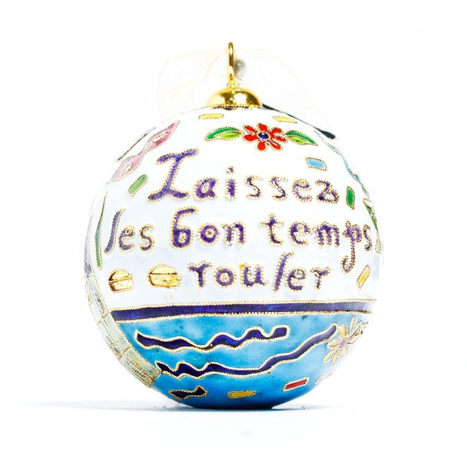 LAISSEZ LES BON TEMPS ROULER CLOISONNE ORNAMENTS