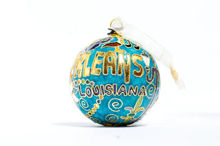 NOLA STATE ICONS CLOISONNE ORNAMENT (TURQUOISE)