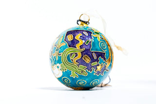 NOLA STATE ICONS CLOISONNE ORNAMENT (TURQUOISE)