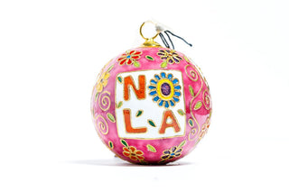 SUGAR SKULLS CLOISONNE ORNAMENT (PINK)