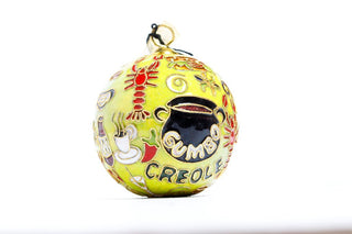 NEW ORLEANS FOOD ORNAMENT CLOISONNE ORNAMENT (GREEN)