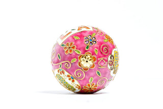 SUGAR SKULLS CLOISONNE ORNAMENT (PINK)