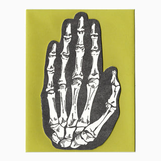 SKELETON HAND DIE CUT CARD