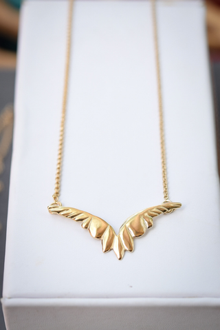 SMALL WINGS NECKLACE (14k VERMEIL)