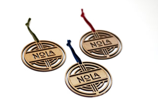 NOLA CIRCLE WOOD ORNAMENT