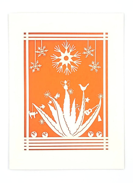 Agave Holiday Card: A7 - 5.125'' x 7'' / Orange