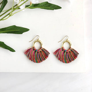 WorldFinds - Raja Fanned Tassel Earrings