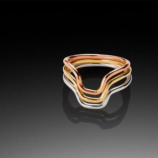 Crescent City Fluidity Ring, Mixed Metals