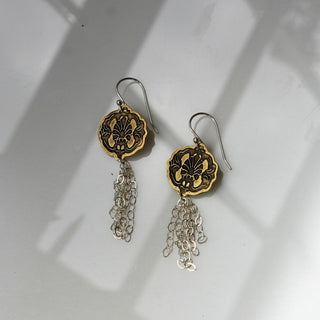 Entresol Round Brass Earrings with Chains