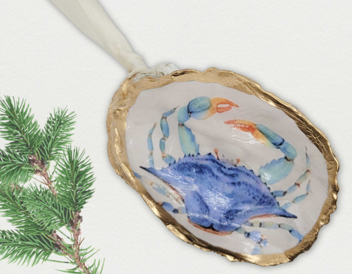 BLUE CRAB OYSTER ORNAMENT