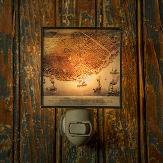 Currier & Ives Map | Night Light