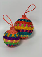 HANDWOVEN 1.96" HOLIDAY SPHERE ORNAMENTS