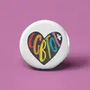 LGBTQI+ PINBACK BUTTON 1”