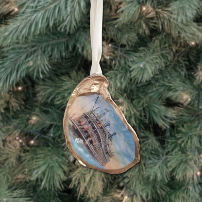 RIVER BOAT NEW ORLEANS OYSTER ORNAMENT