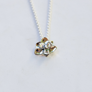 Small Silver Magnolia Pendant
